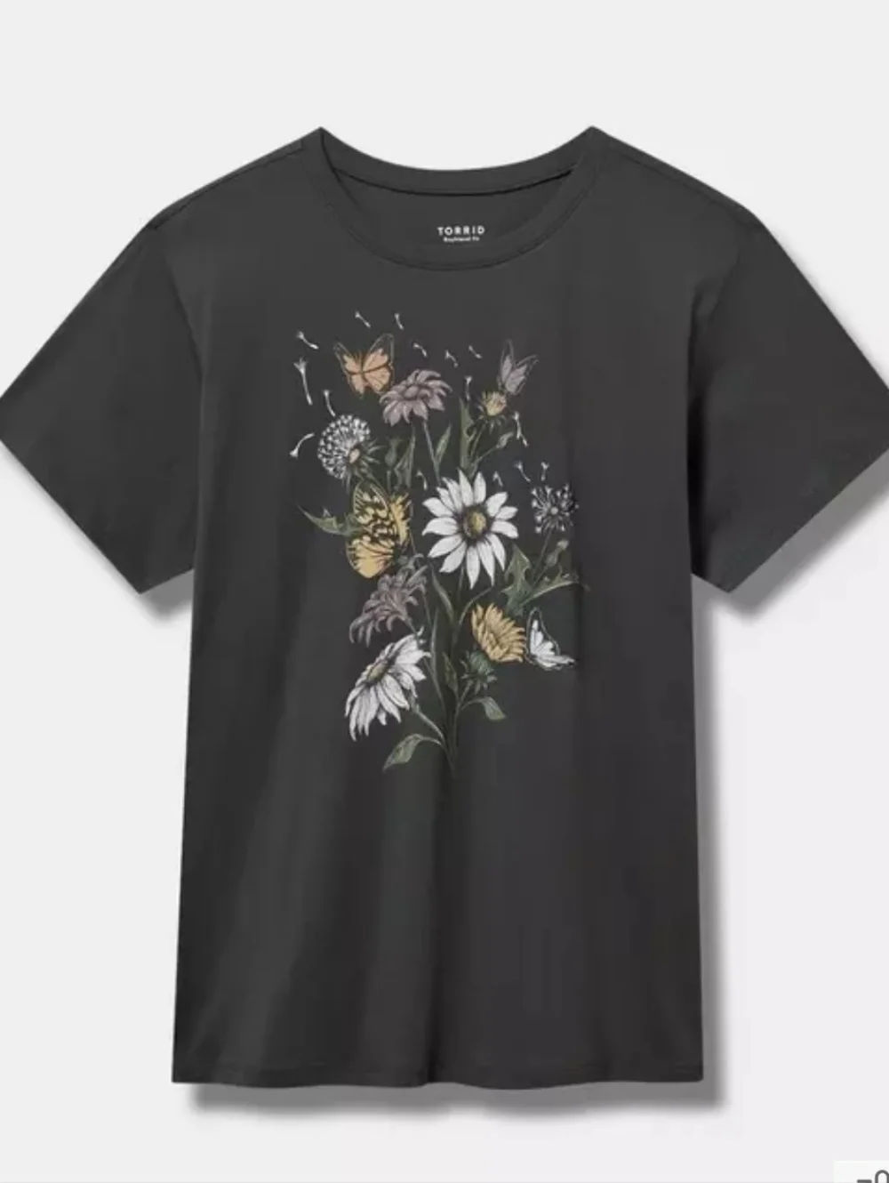 NWOT Torrid Wildflowers Relaxed Heritage Jersey Crew Tee - Picture 1 of 4